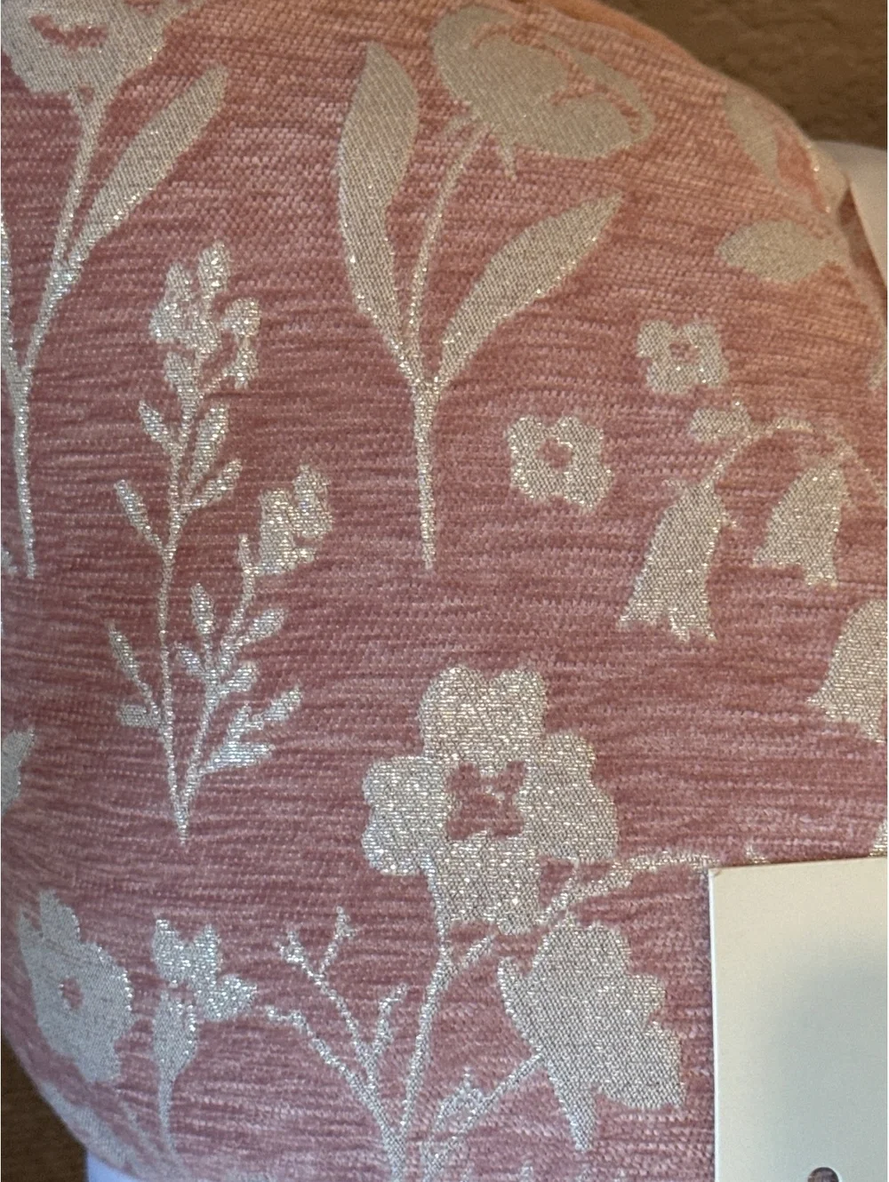 SOHO LOFT 2-Piece Decorative Pillow Set 18x18 Inches Pink Floral Polyester